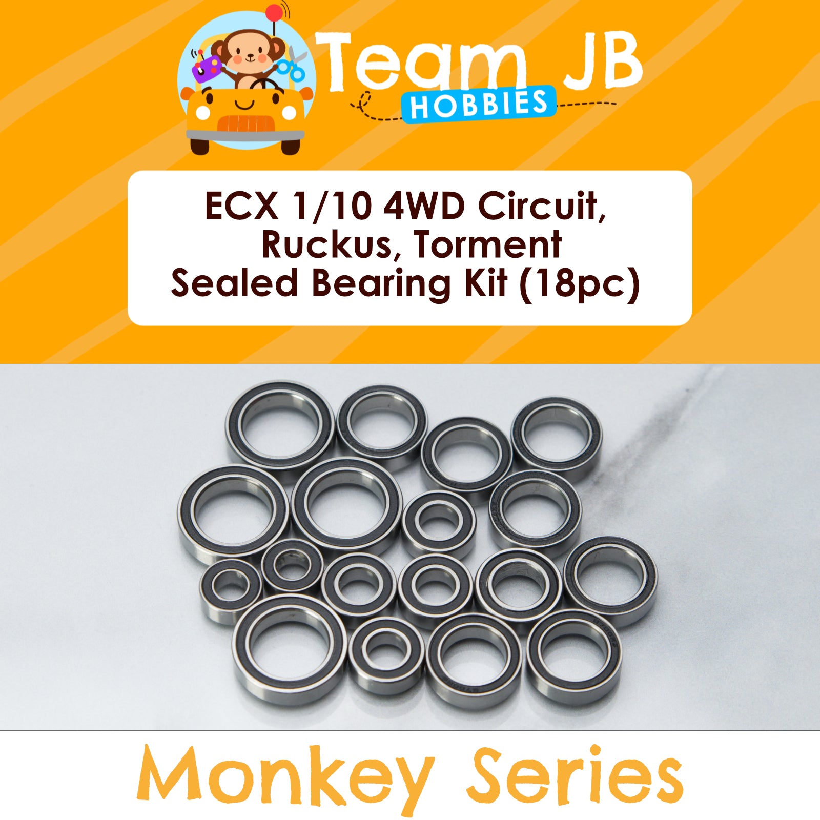 ECX 1/10 4WD Circuit, Ruckus, Torment - Sealed Bearing Kit