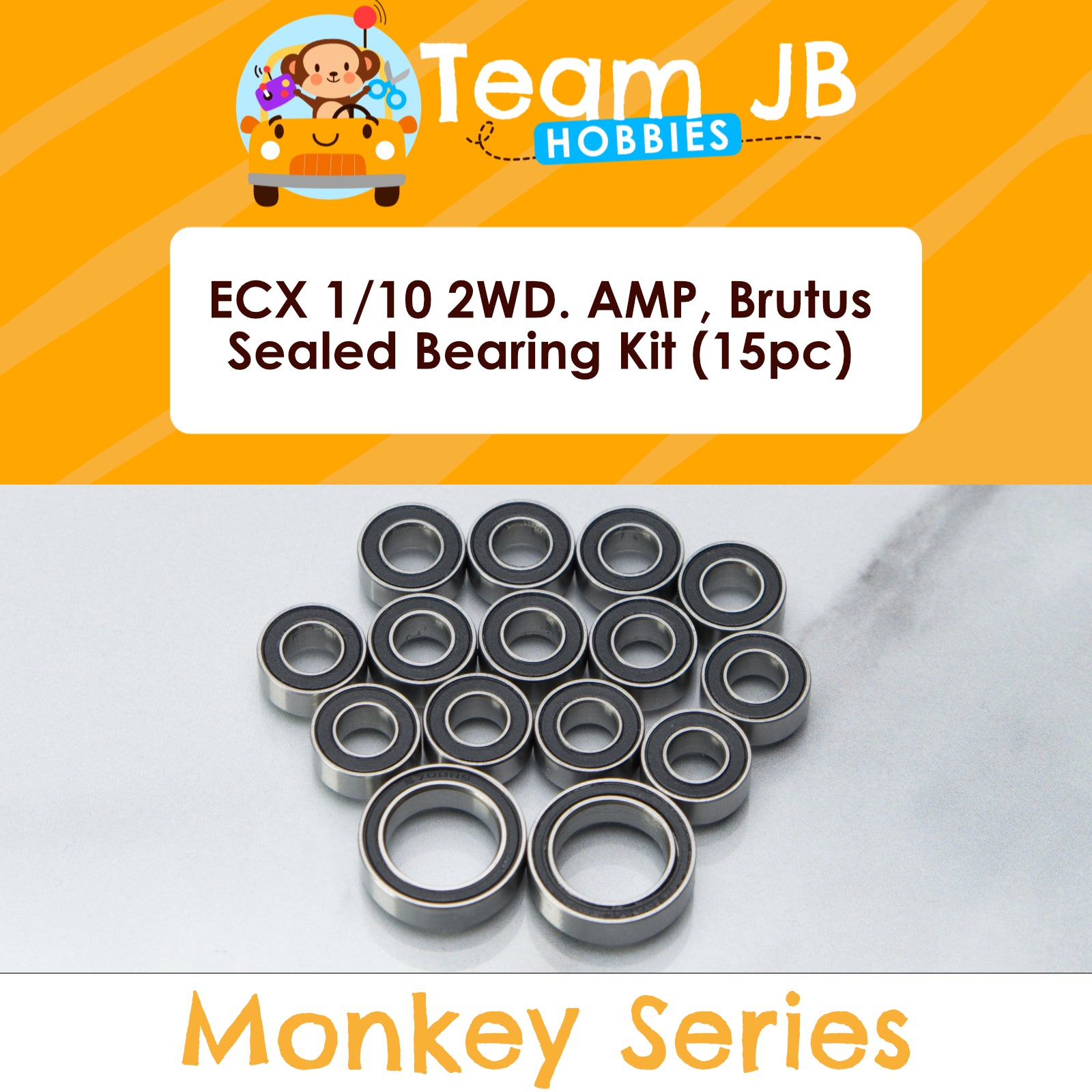 ECX 1/10 2WD Boost, Circuit, Ruckus, Torment, AMP Crush, DB, MT, Brutus - Sealed Bearing Kit