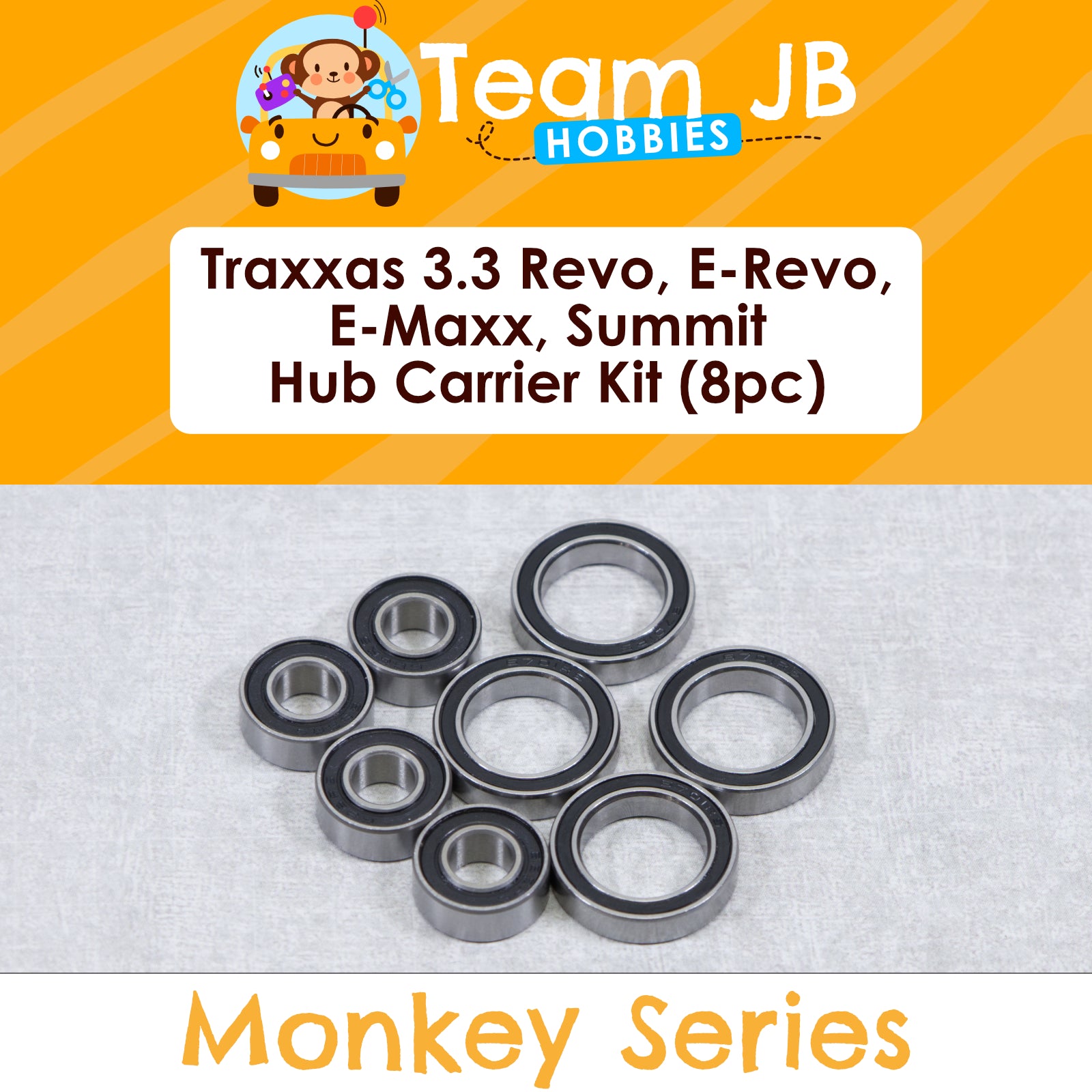 Traxxas 3.3 Revo, E-Revo, E-Maxx, Summit - Sealed Hub Carrier Bearing Kit
