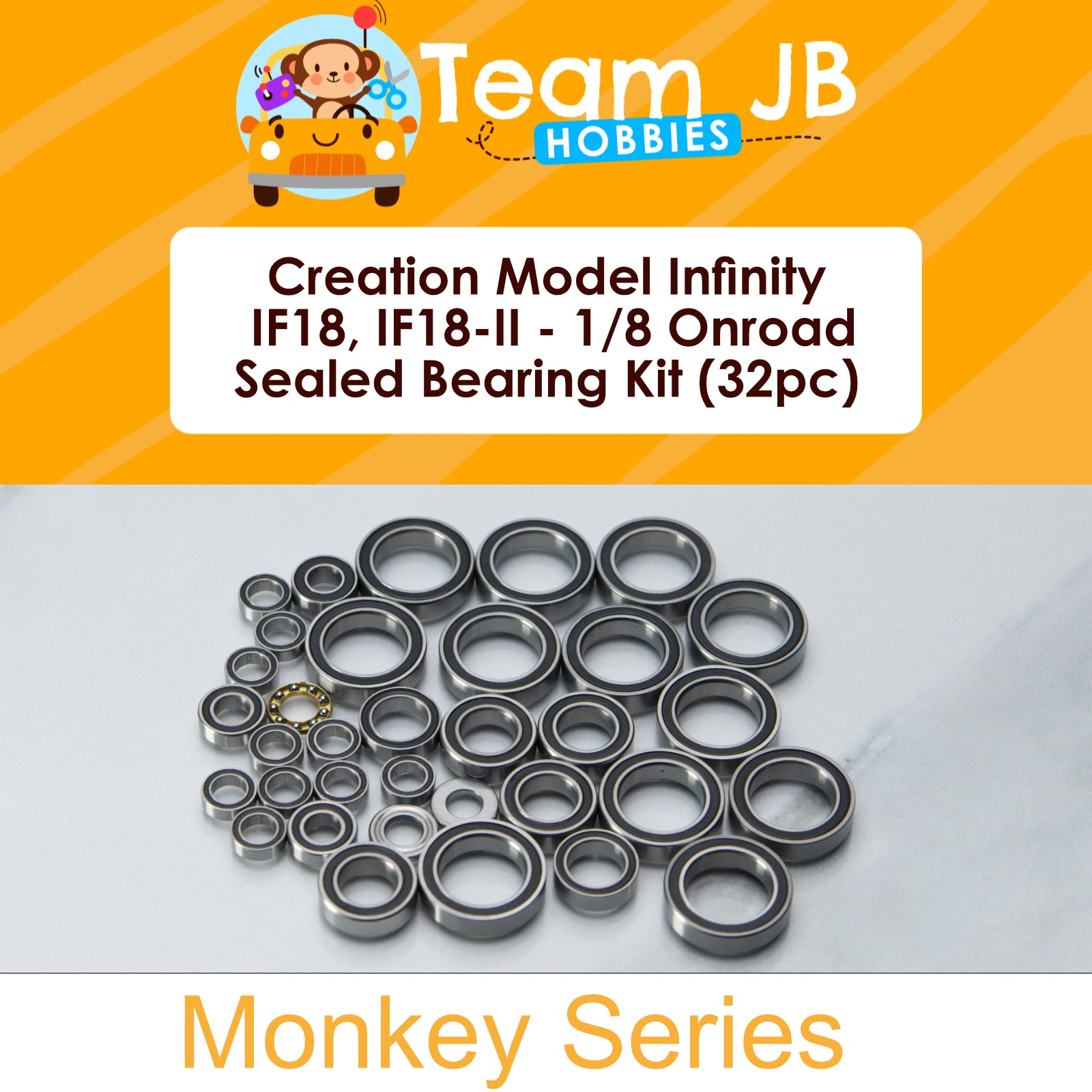 Creation Model Infinity IF18 1/8 Onroad, Infinity IF18-II 1/8 Onroad - Sealed Bearing Kit