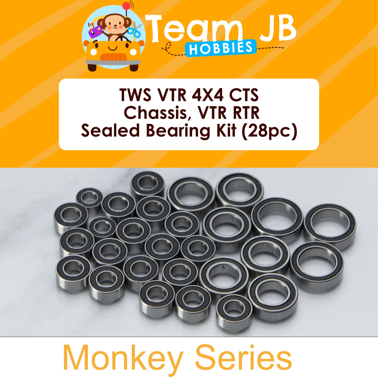 TWS VTR 4X4 CTS Chassis, VTR RTR - Sealed Bearing Kit