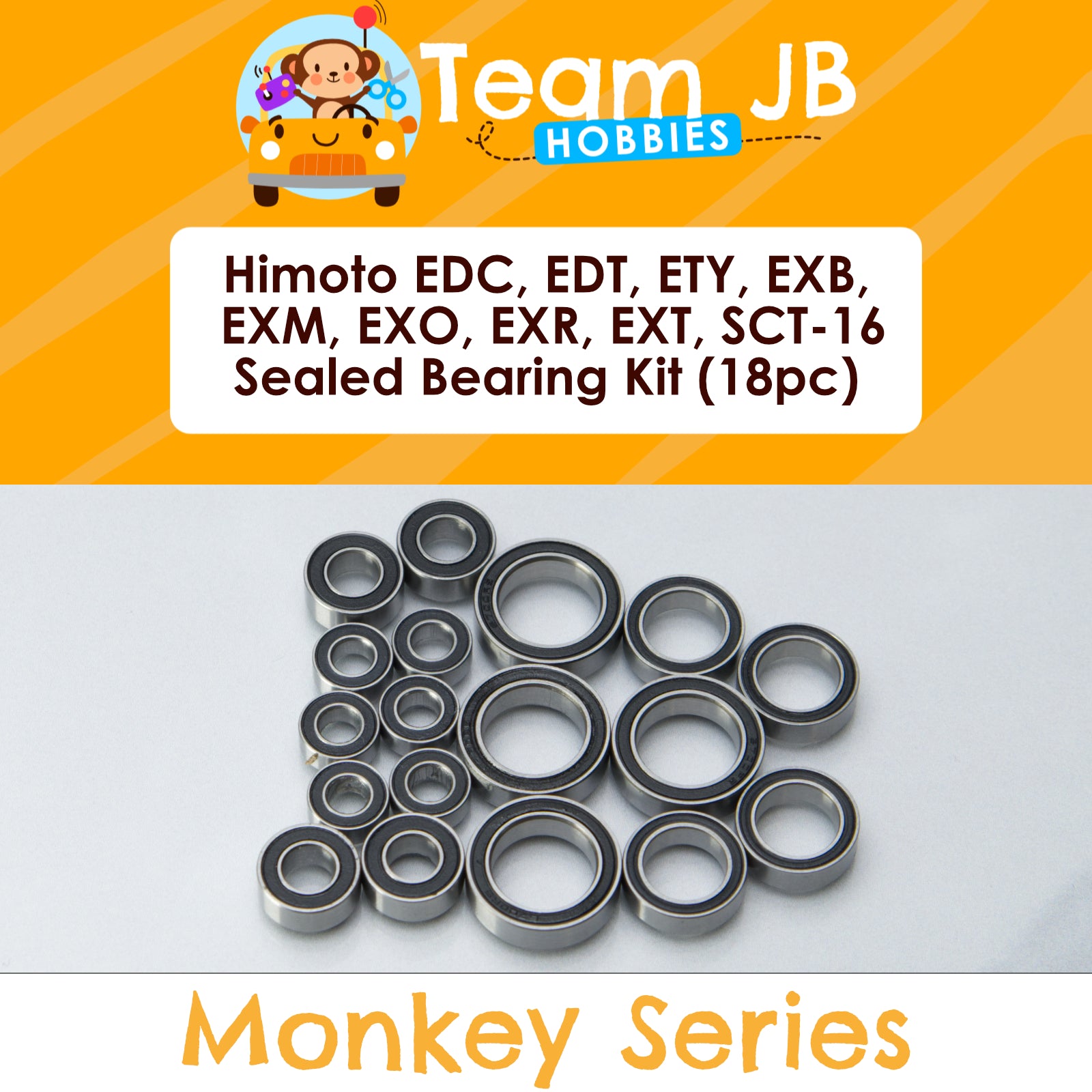 Himoto EDC, EDT, ETY, EXB, EXM, EXO, EXR, EXT, SCT-16 - Sealed Bearing Kit