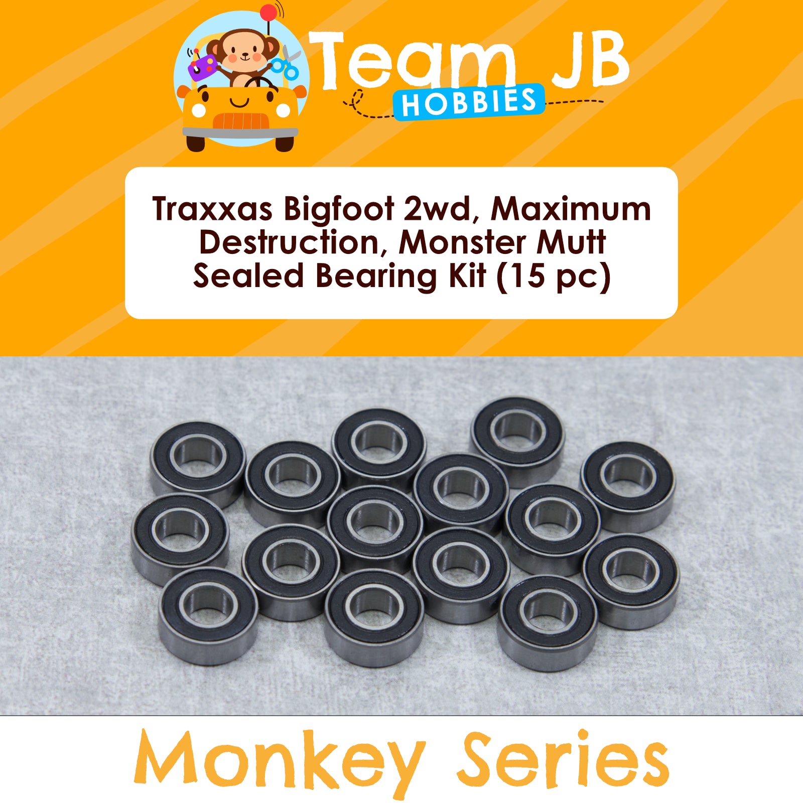 Traxxas Bigfoot 2WD, Maximum Destruction, Monster Mutt Sealed Bearing Kit