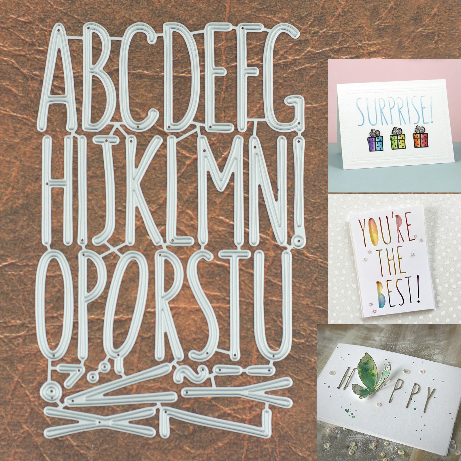 Skinny Alphabet Cutting Dies with Punctuation