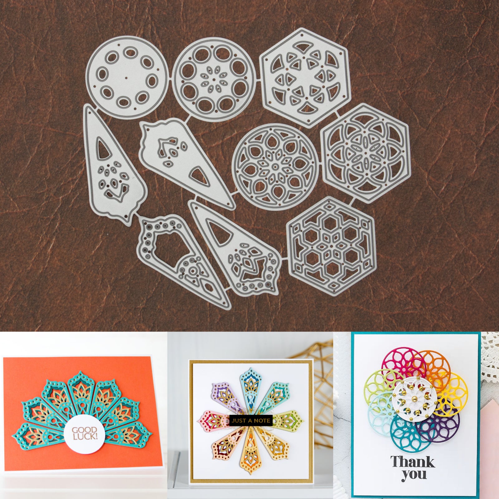 Kaleidoscope Shapes Trio Larger Size Cutting Dies
