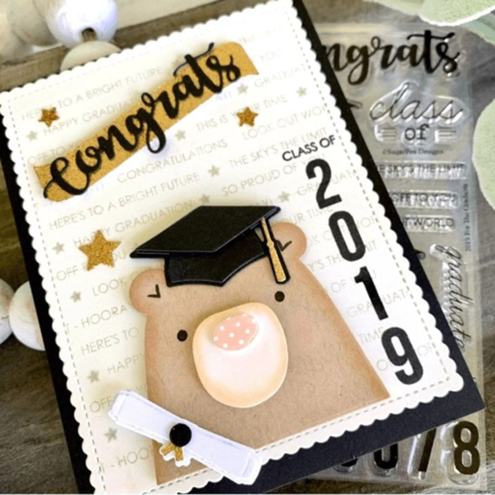 Hats Off To You Graduate Cutting Dies and Stamps Set