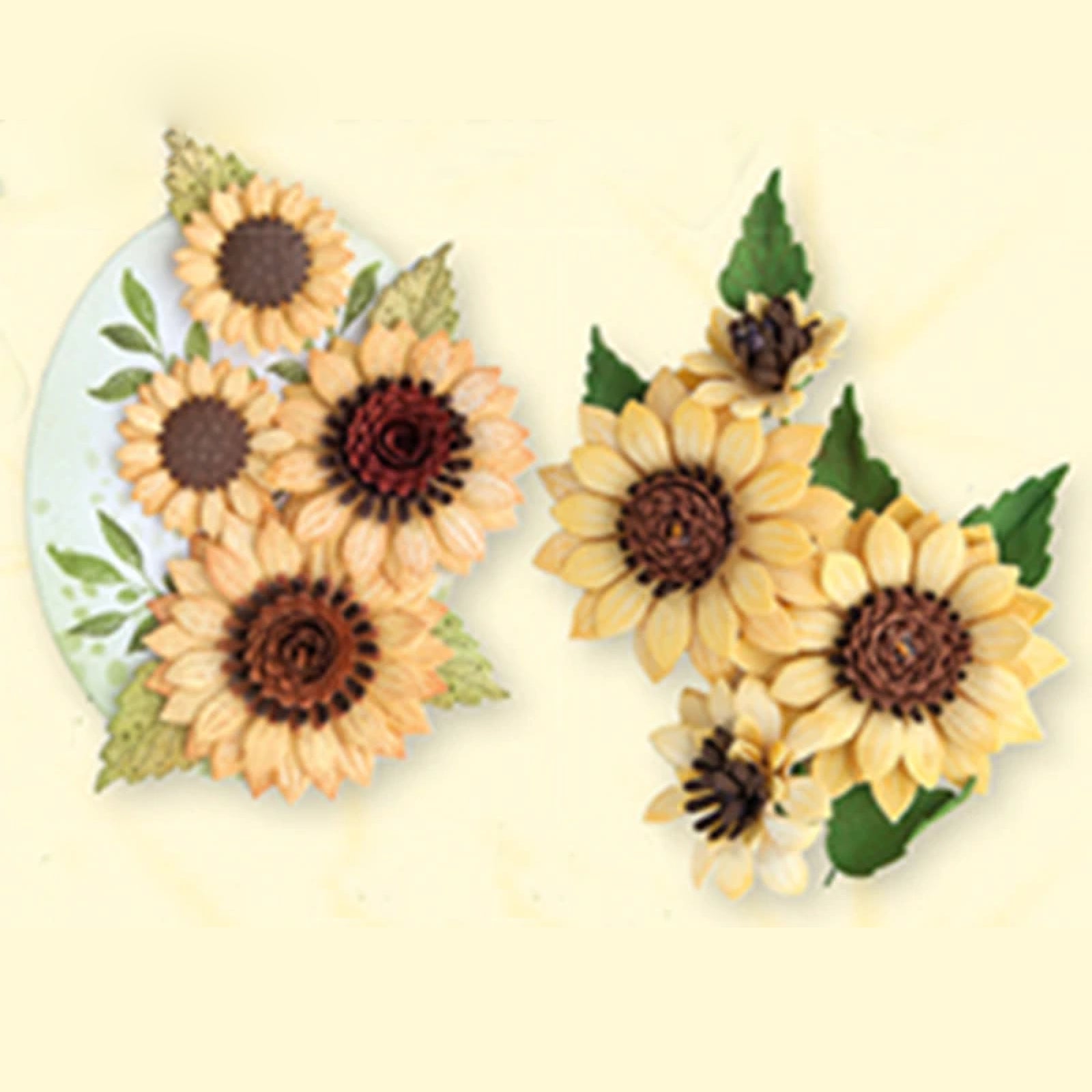 3D Sunflowers w Leaves Cutting & Embossing Dies