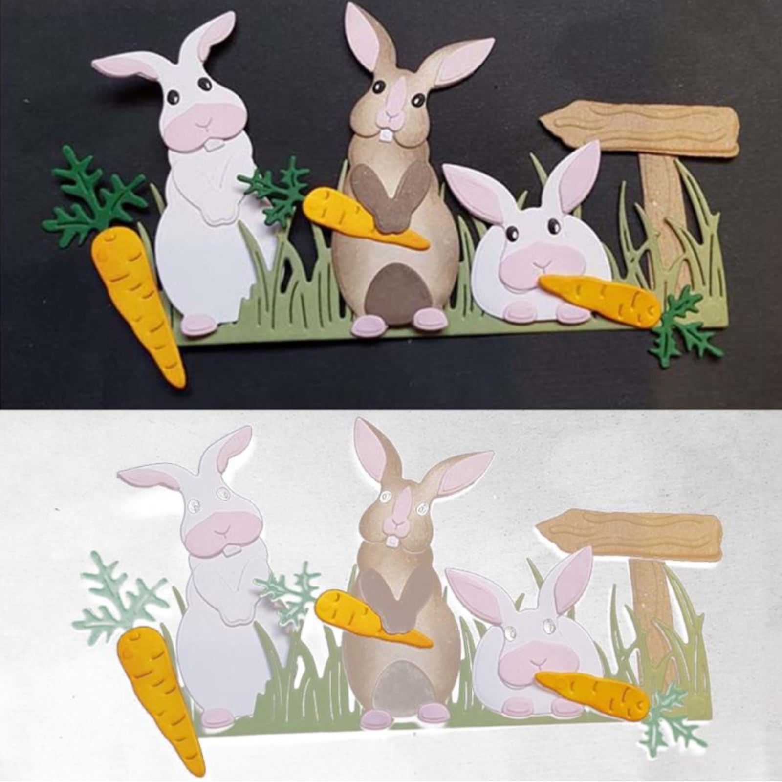 Build Your Own Rabbits & Carrots Cutting Embossing Dies