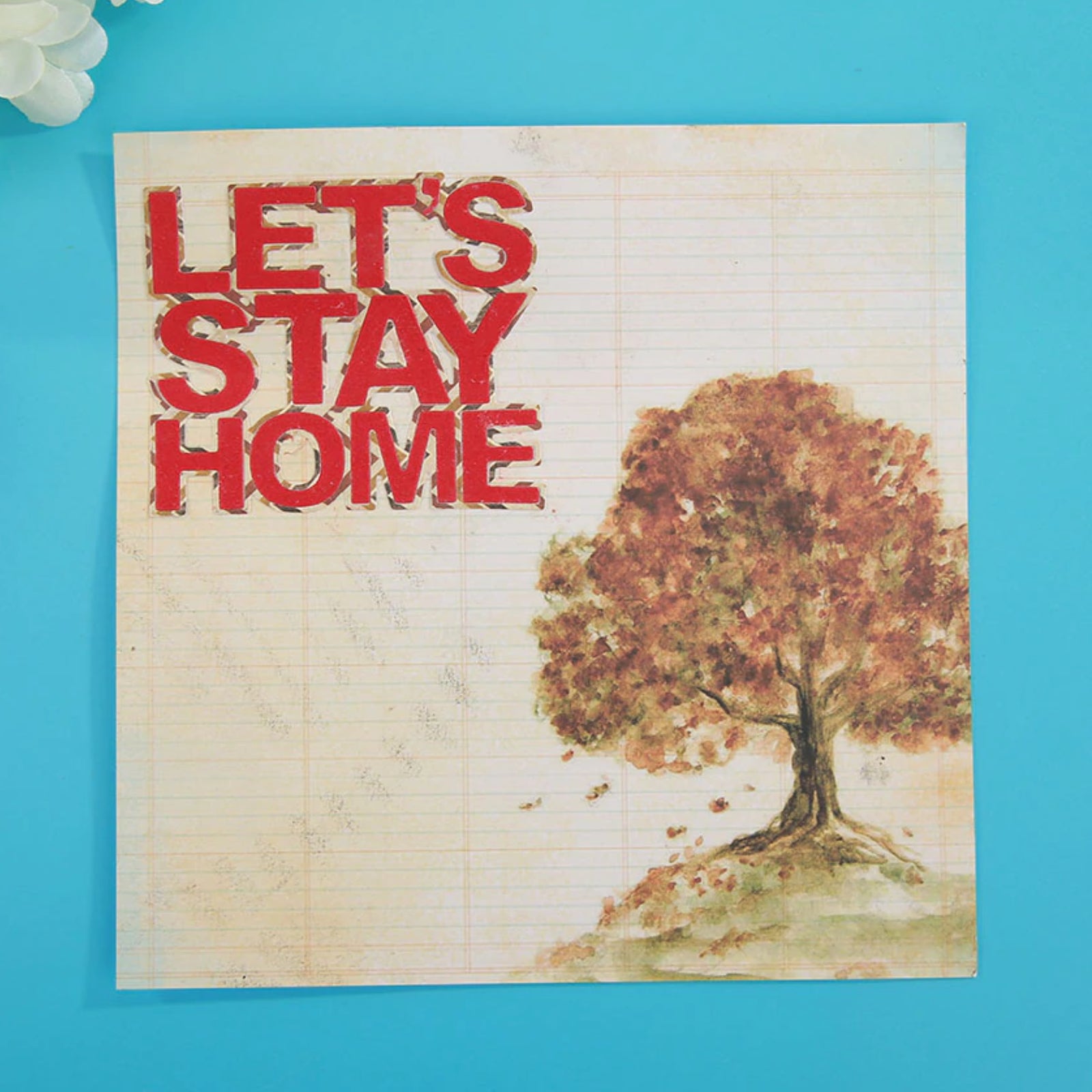 Let’s Stay Home Outline Sentiment Cutting Die
