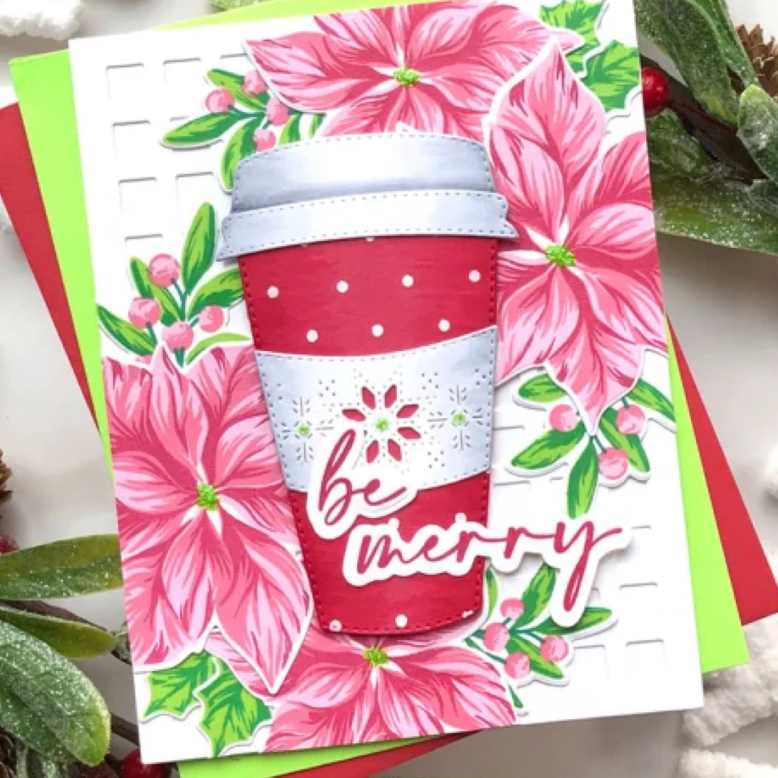 Coffee Cup to Go Stitched Confetti Shaker Cutting & Embossing Dies