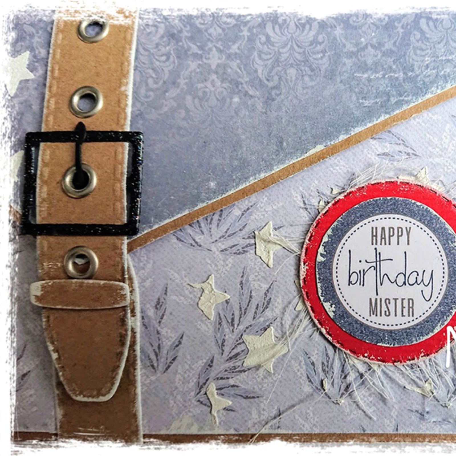 Stitched Jeans Pocket & Belt w Buttons, Buckles, Rivets Cutting & Embossing Dies