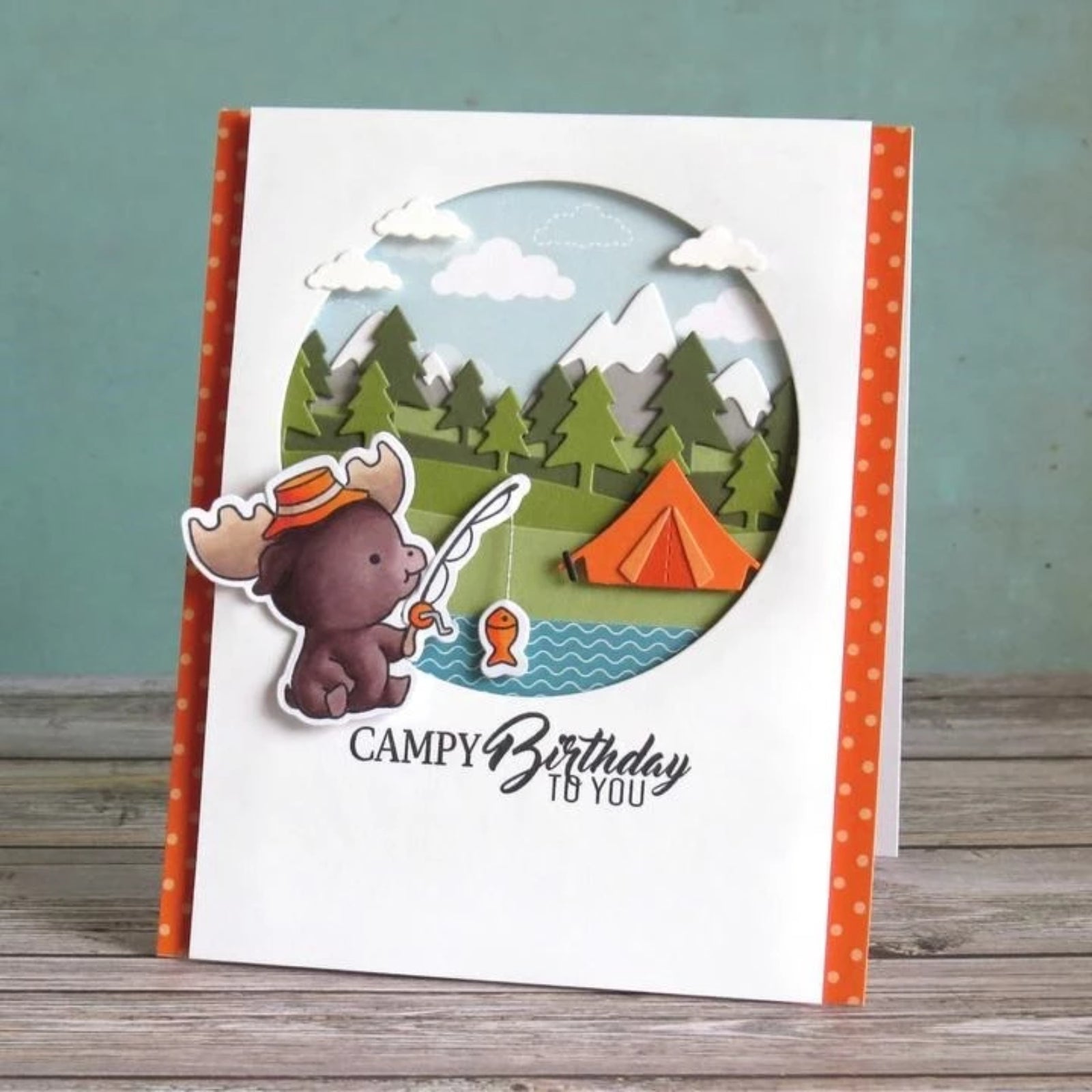 Moose You Big Time Camping Cutting Dies & Stamps Set