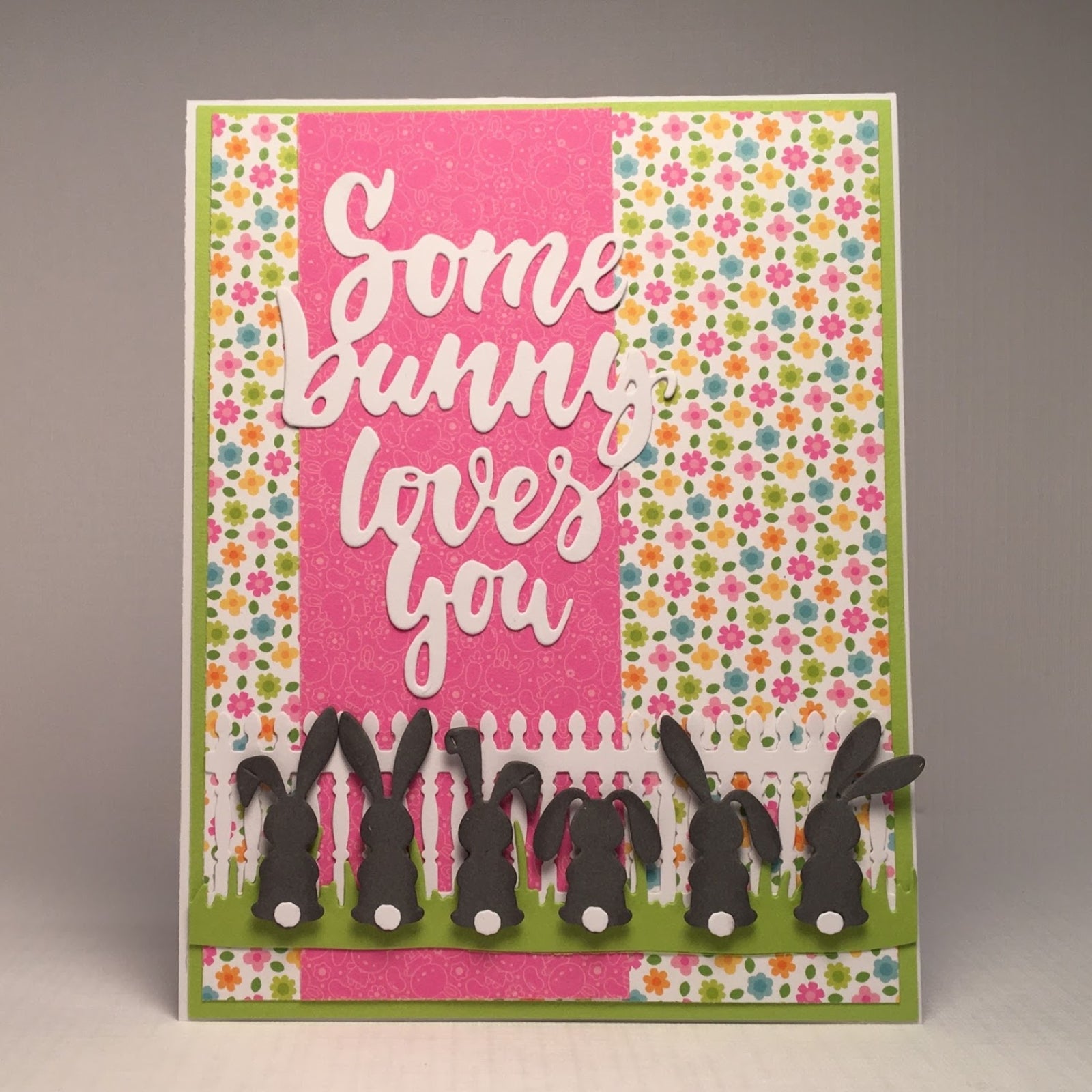 Some Bunny Loves You Sentiment Words Cutting Dies