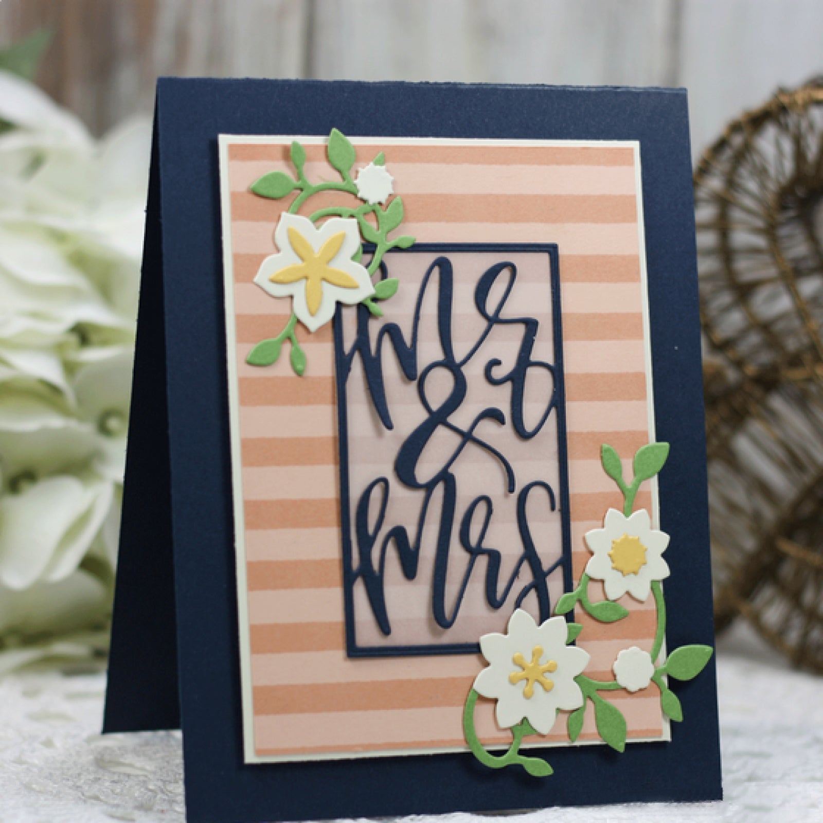 Mr & Mrs Framed Sentiment Cutting Die