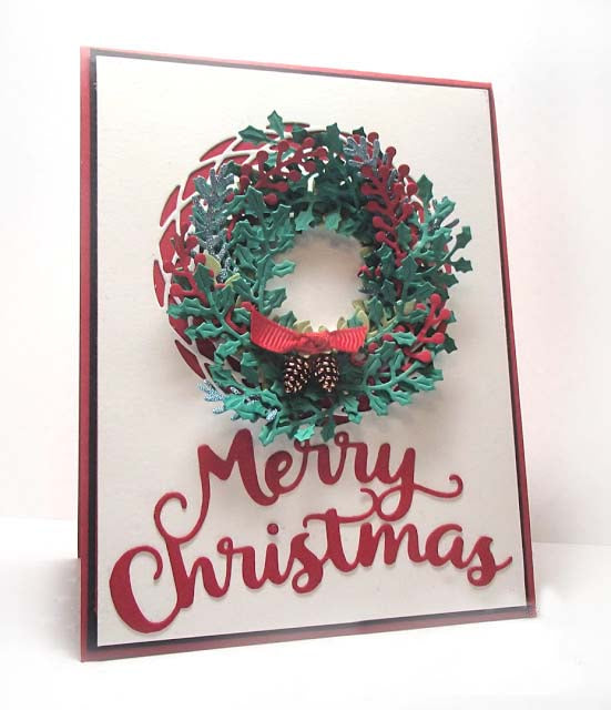 Create Your Own 3D Christmas, Holiday, or Everyday Wreath Cutting Dies
