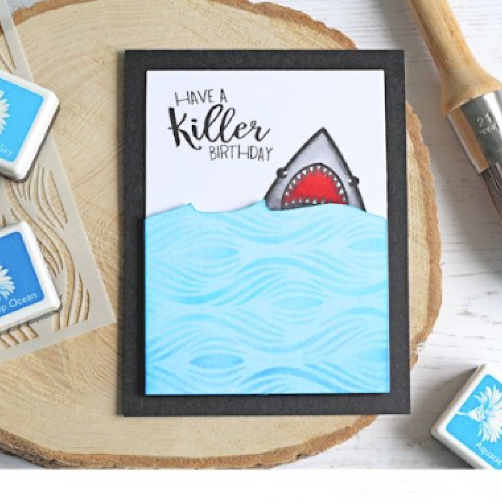 Have a Killer Birthday Sharks & Whales Stamps