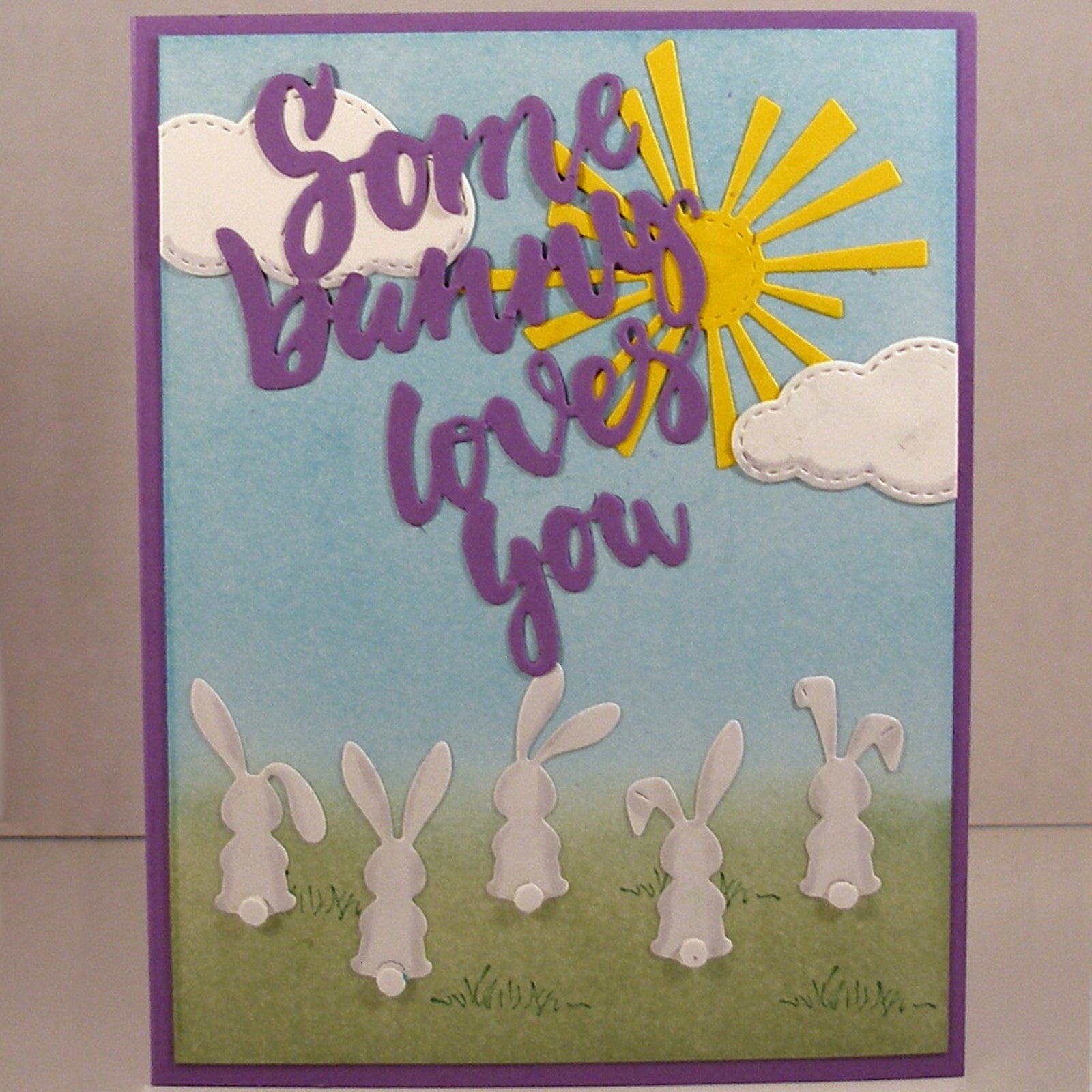 Some Bunny Loves You Sentiment Words Cutting Dies