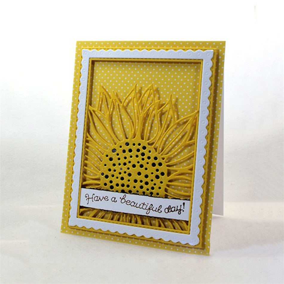 Sunflower Background Frame Cutting Die