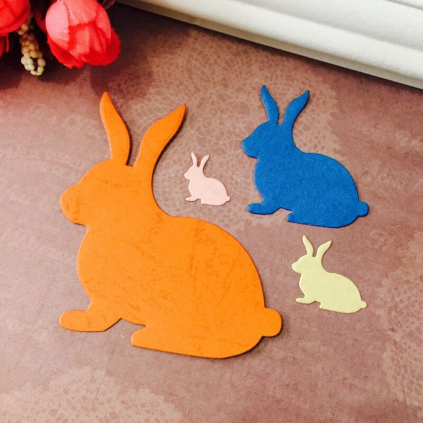 Easter Bunnies Silhouettes 4 Sizes Cutting Dies