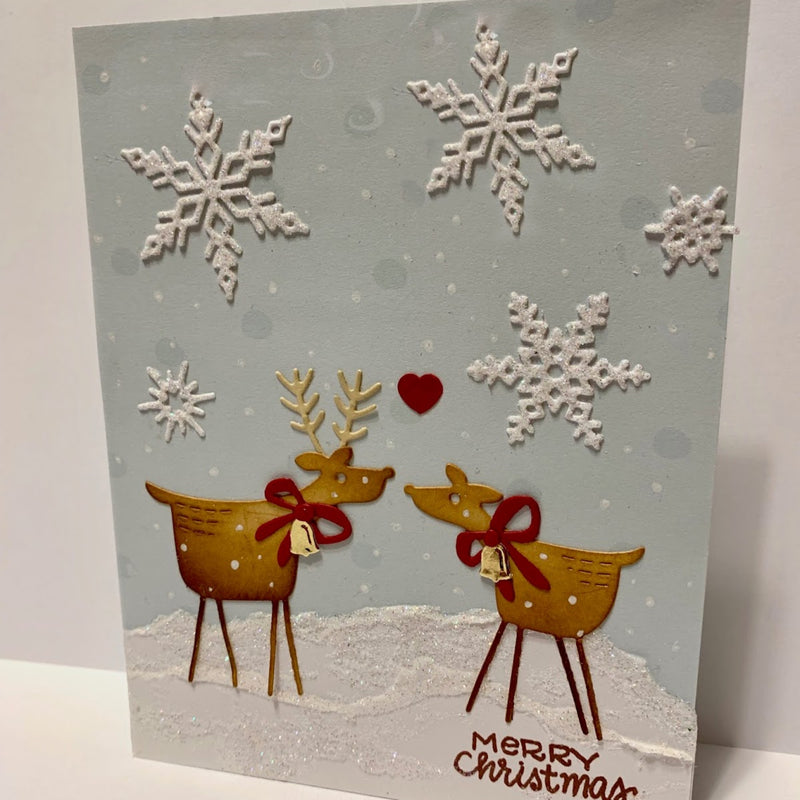 Love You Deerly Reindeer Duo w Bell & Bow Cutting Dies