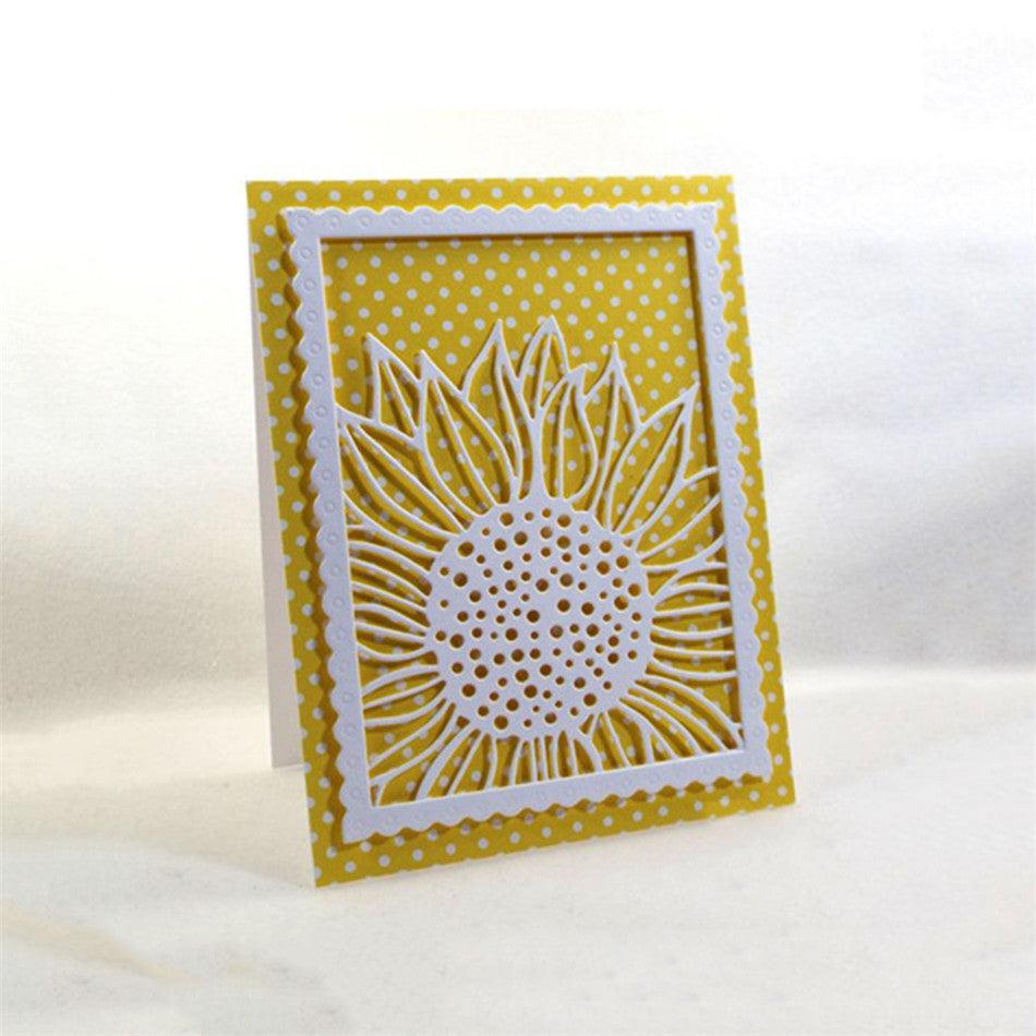 Sunflower Background Frame Cutting Die