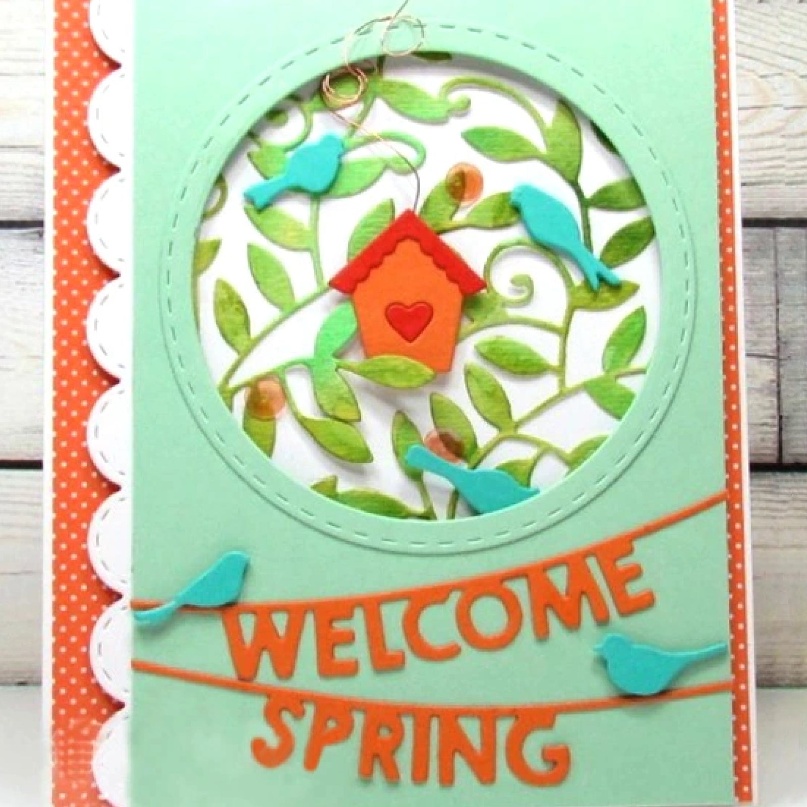 Welcome Spring Sentiment Banners Cutting Dies