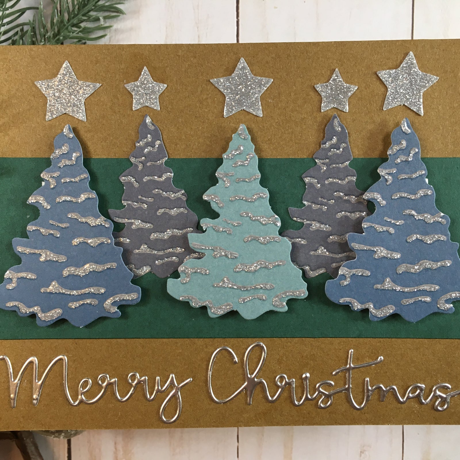 Holiday Cheer Merry Christmas Sentiment Words w Foliage Cutting Dies