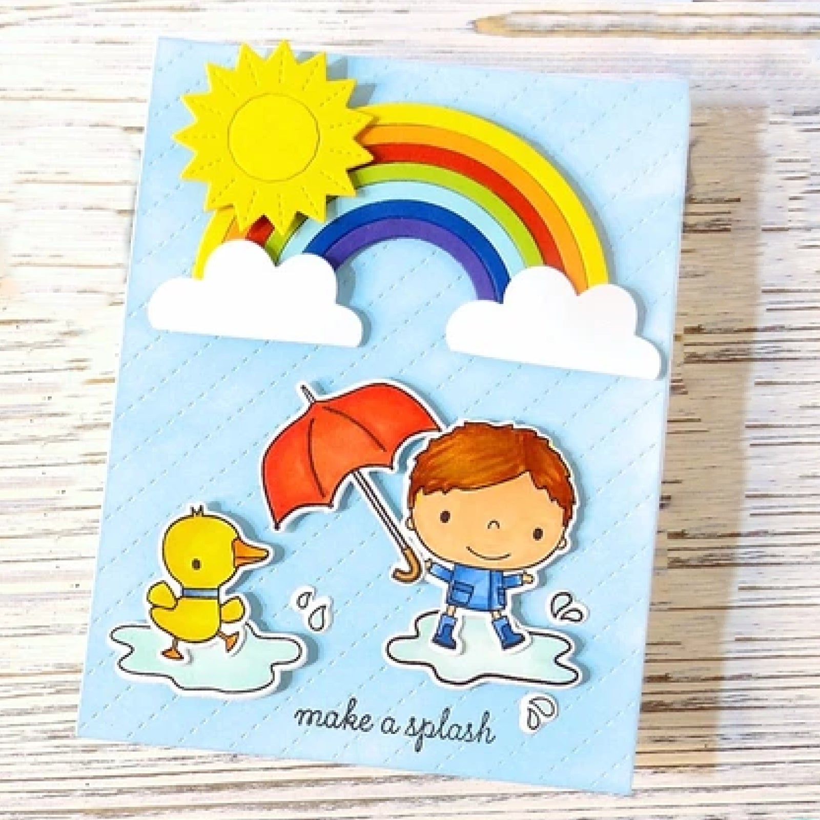 Sunny Weather w Clouds & Rainbow Cutting & Embossing Dies