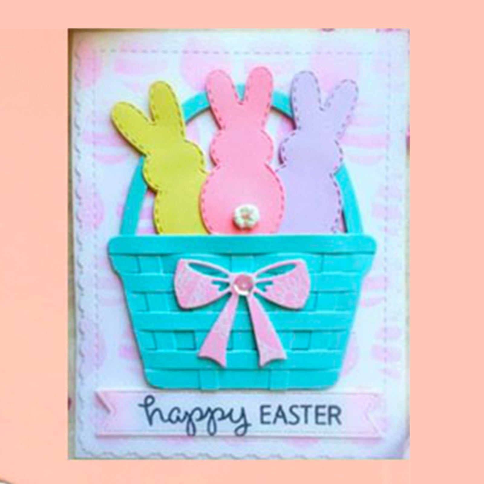 Easter Bunnies Stitched Peeps Cutting & Embossing Dies - 2 Sizes