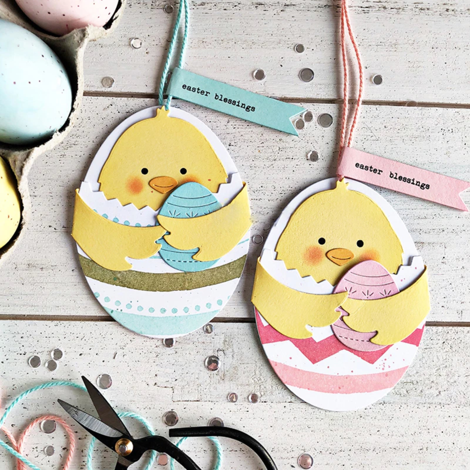 Easter Bunny / Chick w Egg & Carrot Cutting & Embossing Dies