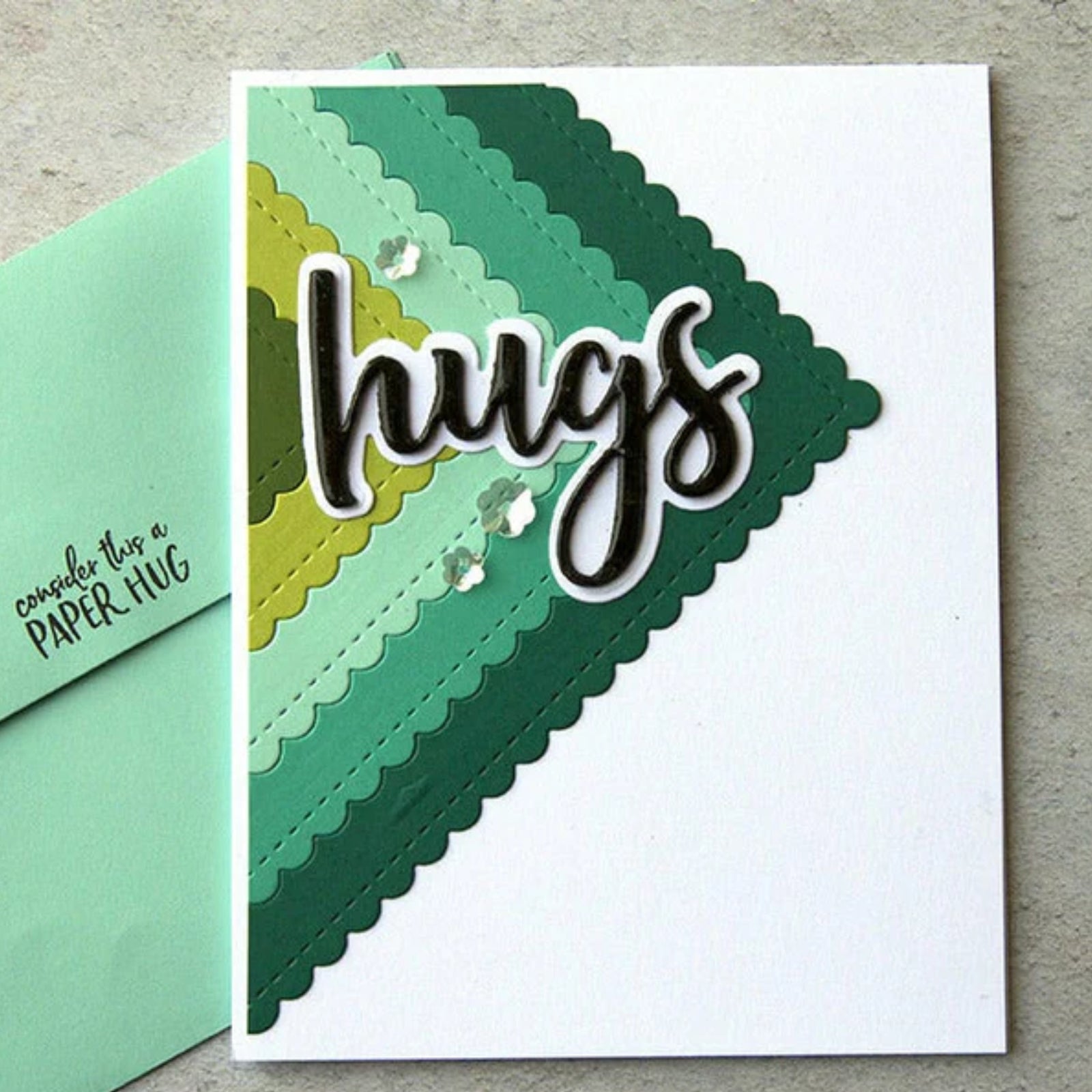 Layering Fox Face and Hugs Word w Double Shadows Cutting Dies – Style A