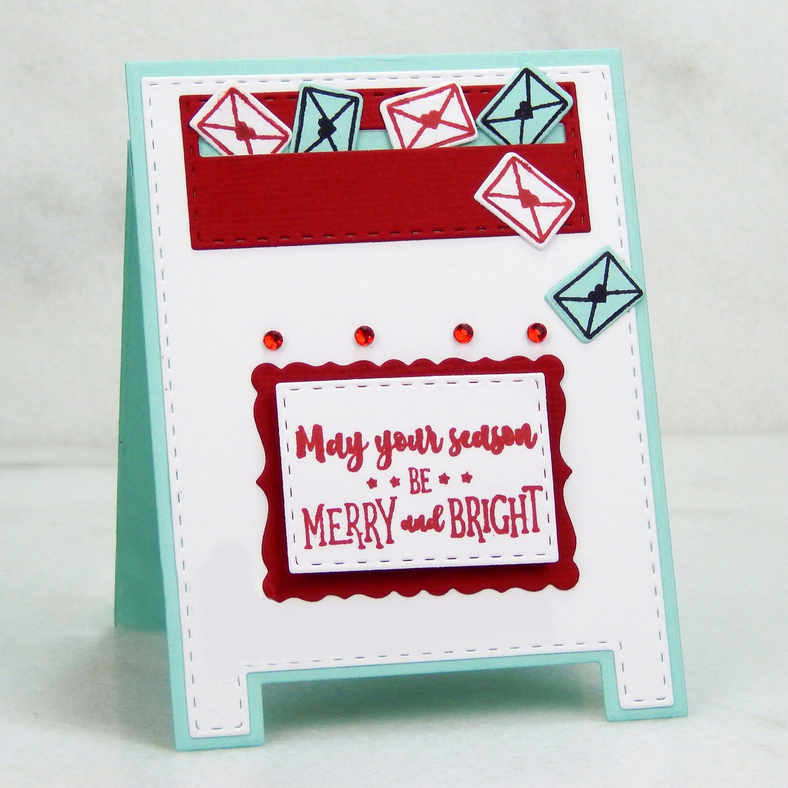 Stitched Mailbox w Slot Cutting & Embossing Dies