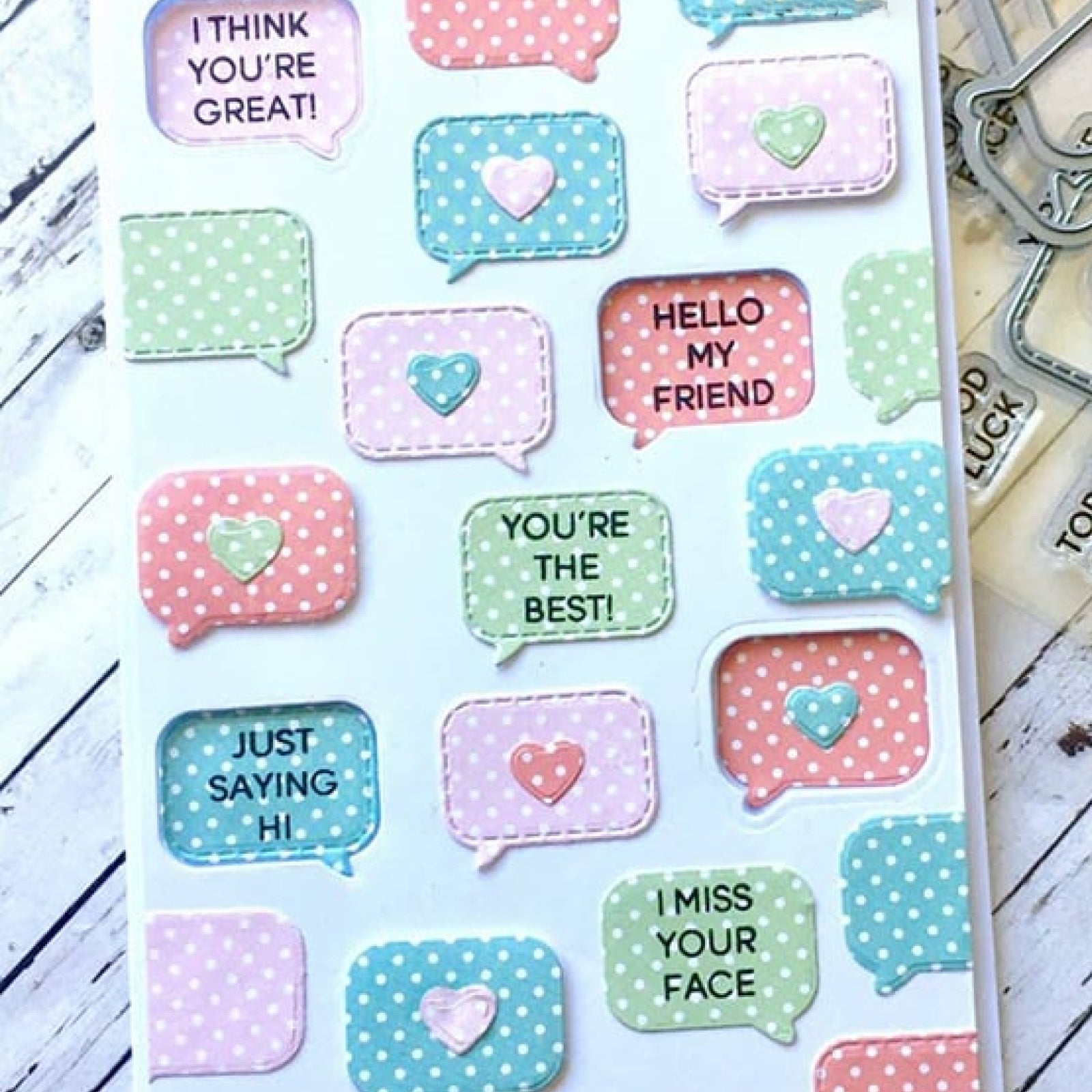 Just Say It Speech Bubbles #1 Cutting Die & Stamps Set