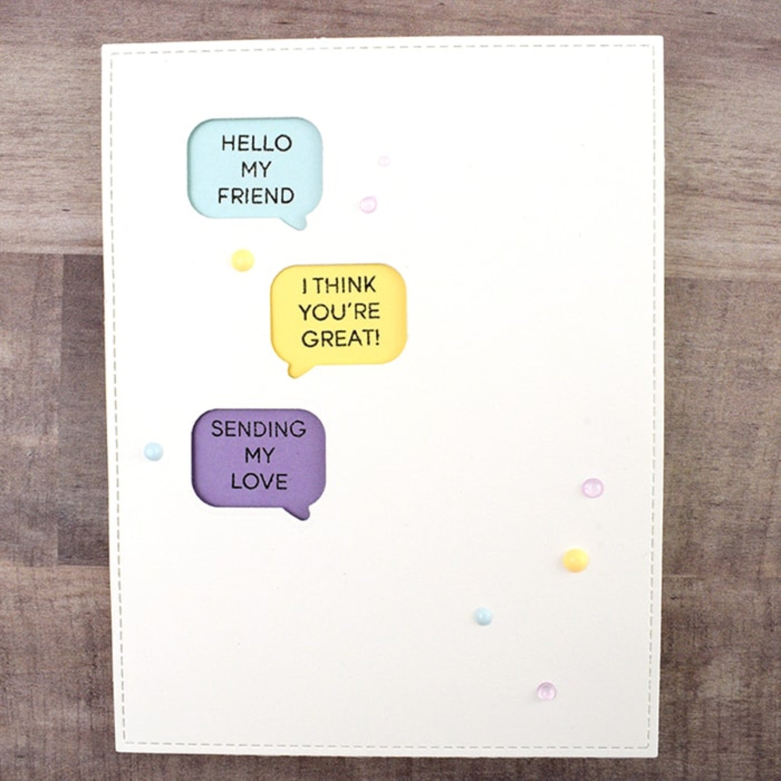 Just Say It Speech Bubbles #1 Cutting Die & Stamps Set