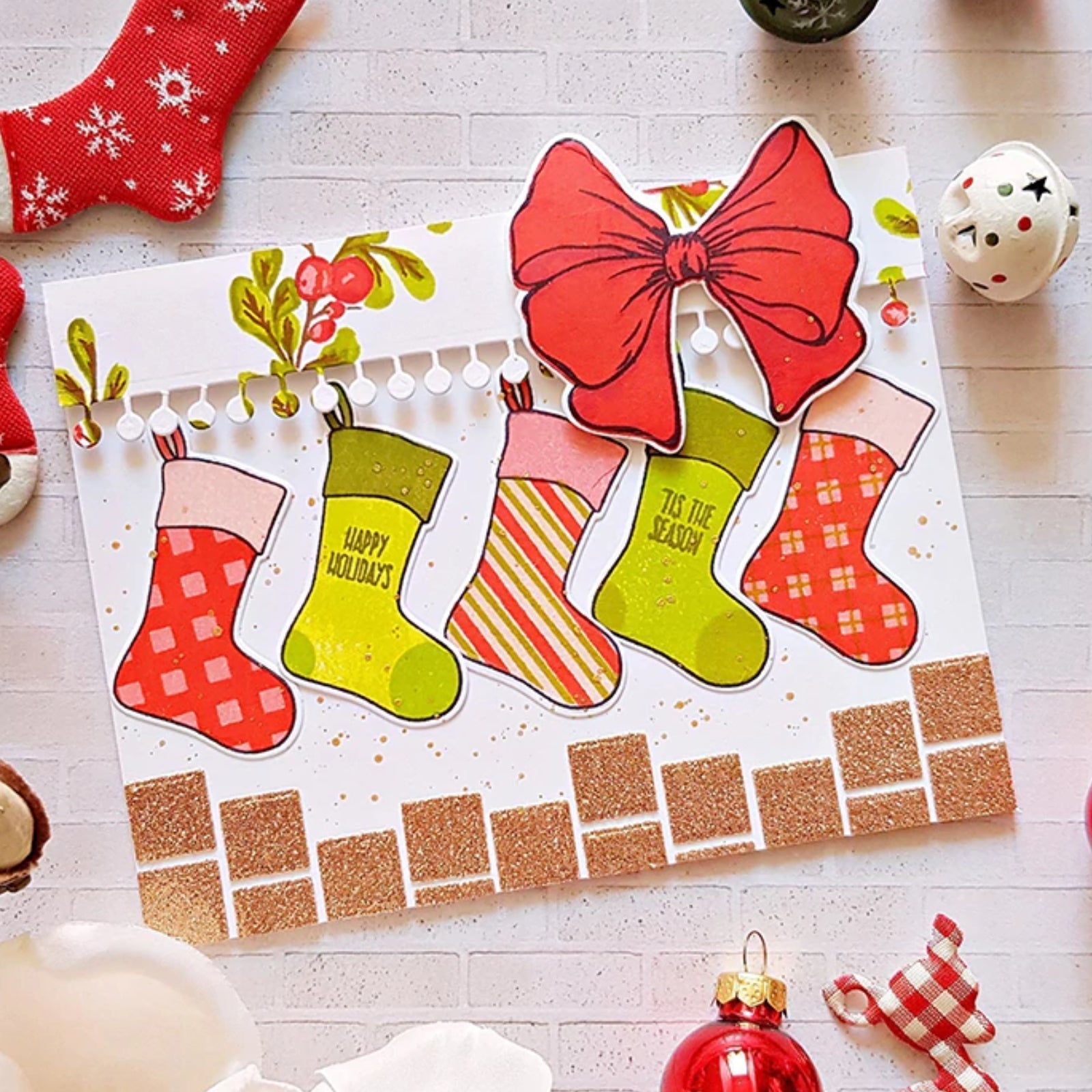 Layering Winter Holidays Stamps