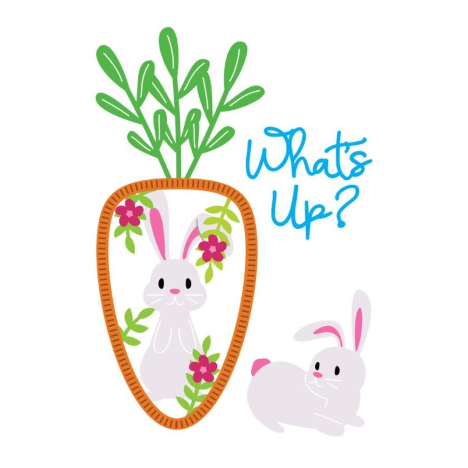 What’s Up? Bunny Duo w Carrot Frame Cutting Dies