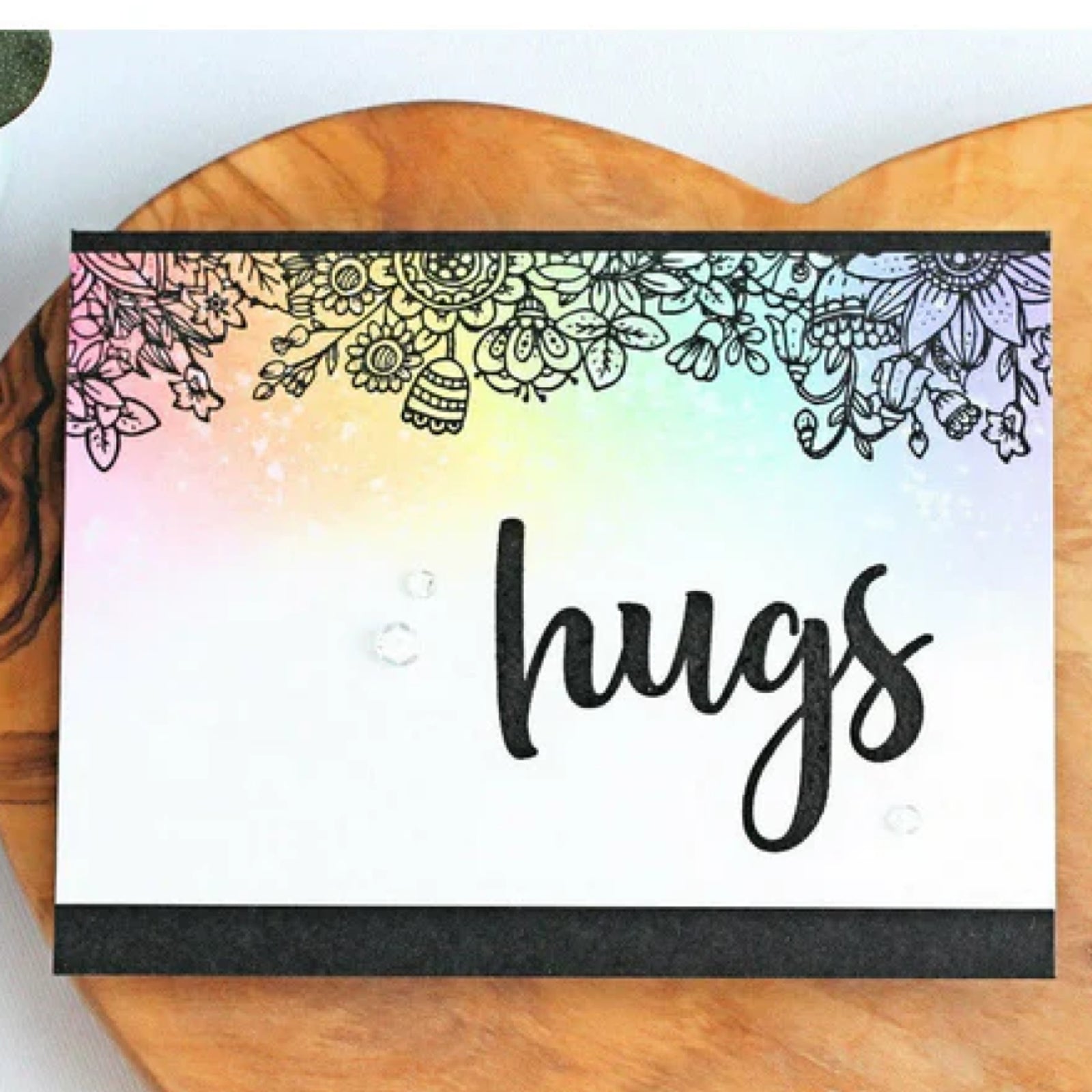 Layering Fox Face and Hugs Word w Double Shadows Cutting Dies – Style A