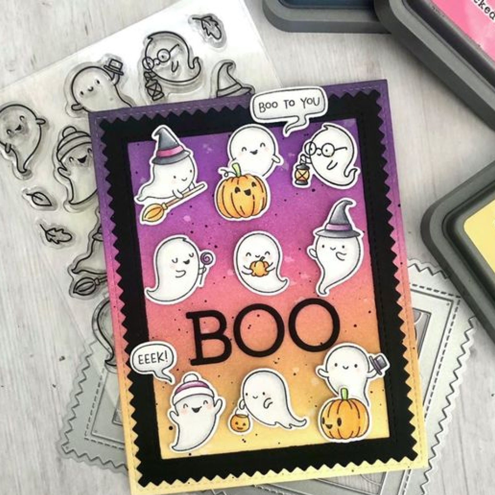 Boo Friends Halloween Cutting Dies & Stamps Set