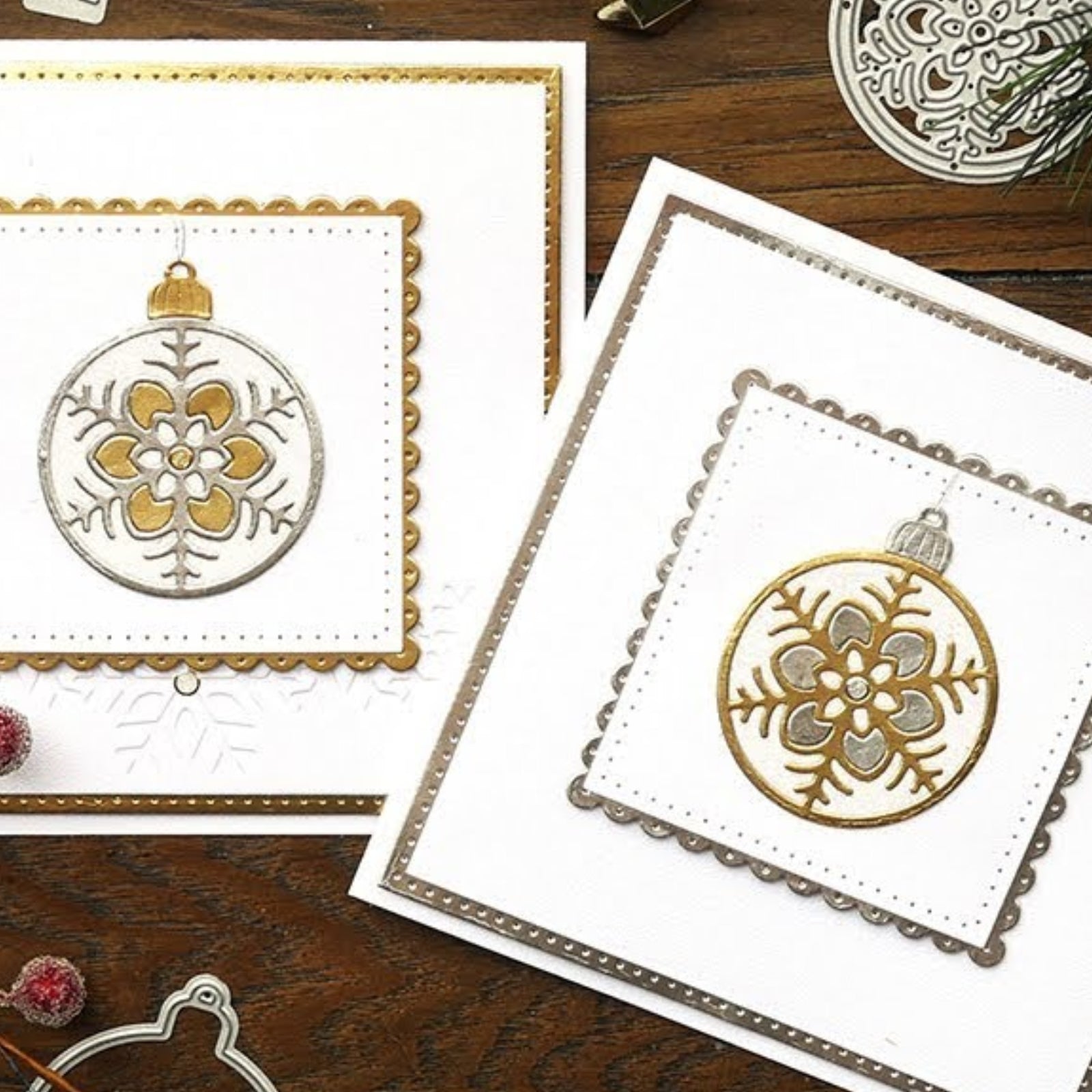 Layering Christmas Ornaments Cutting Dies