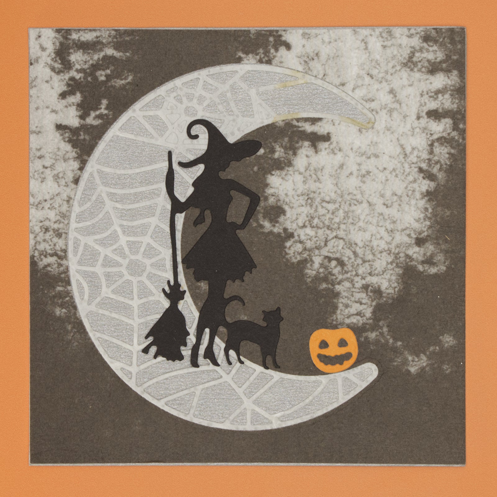 Standing Witch w Broom, Cat & Pumpkin Cutting Dies